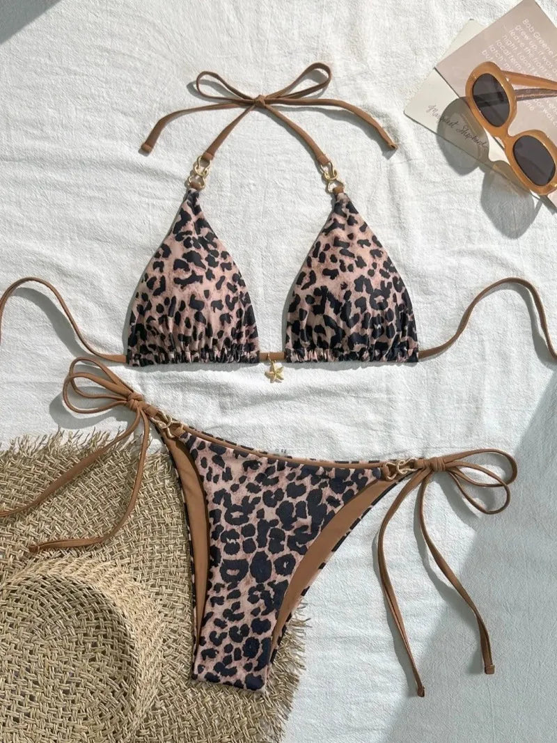 Wild Heart Leopard Bikini Set