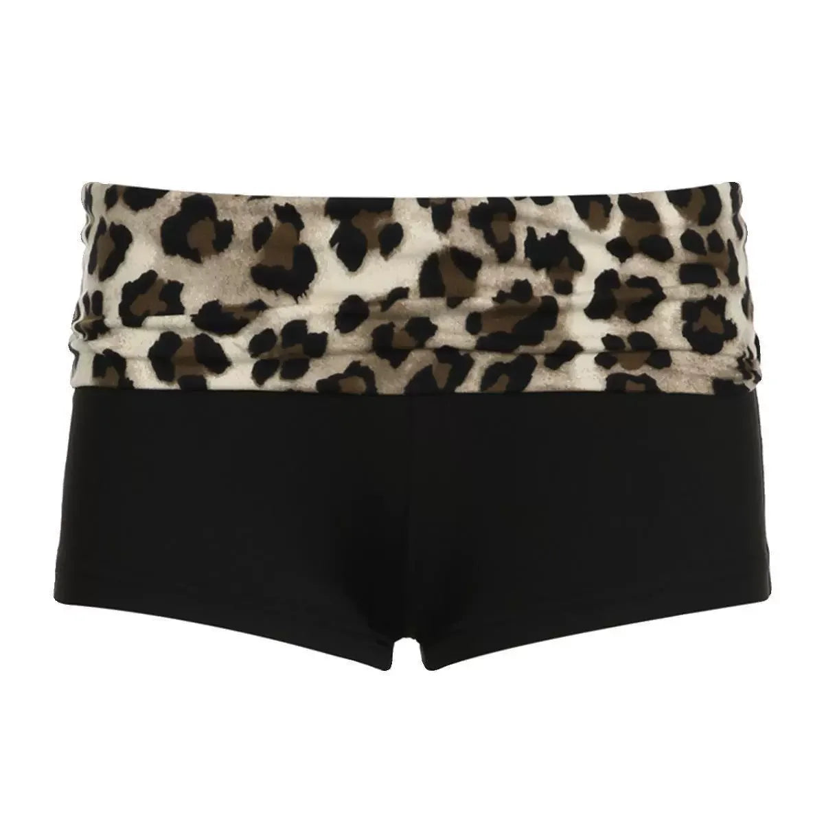 Leopard Patchwork Booty Shorts