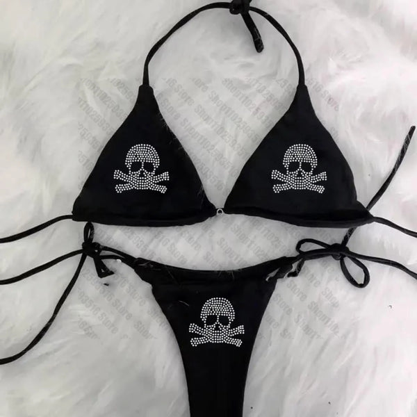 Edgy Skull Bikini Set