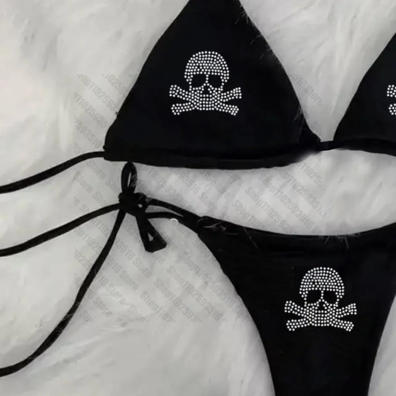 Edgy Skull Bikini Set