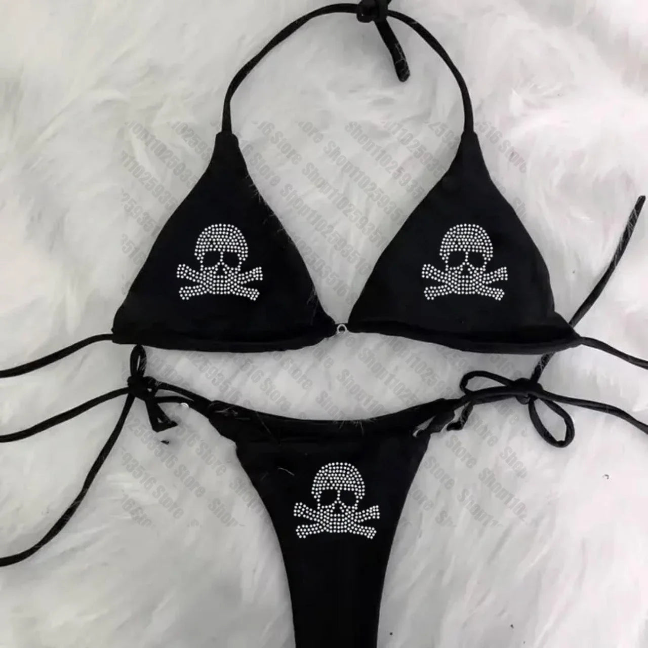 Edgy Skull Bikini Set